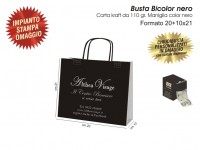 BUSTE IN CARTA BICOLOR NERO/ARGENTO  